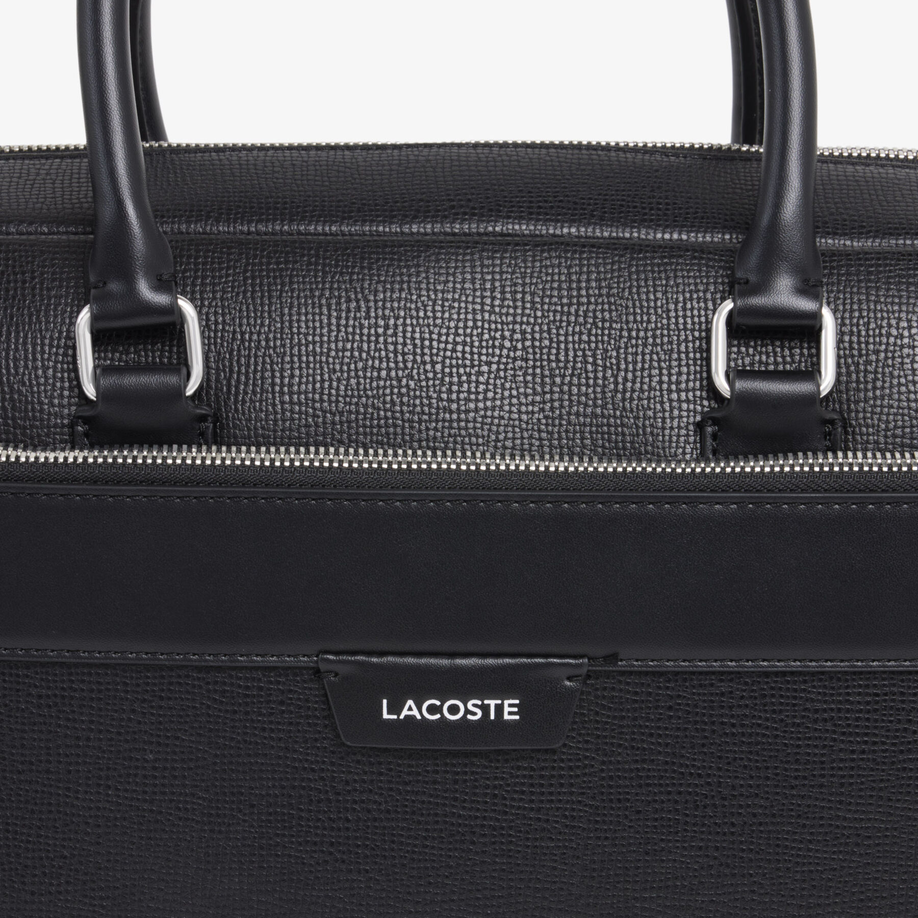 lacoste ossian leather laptop bag