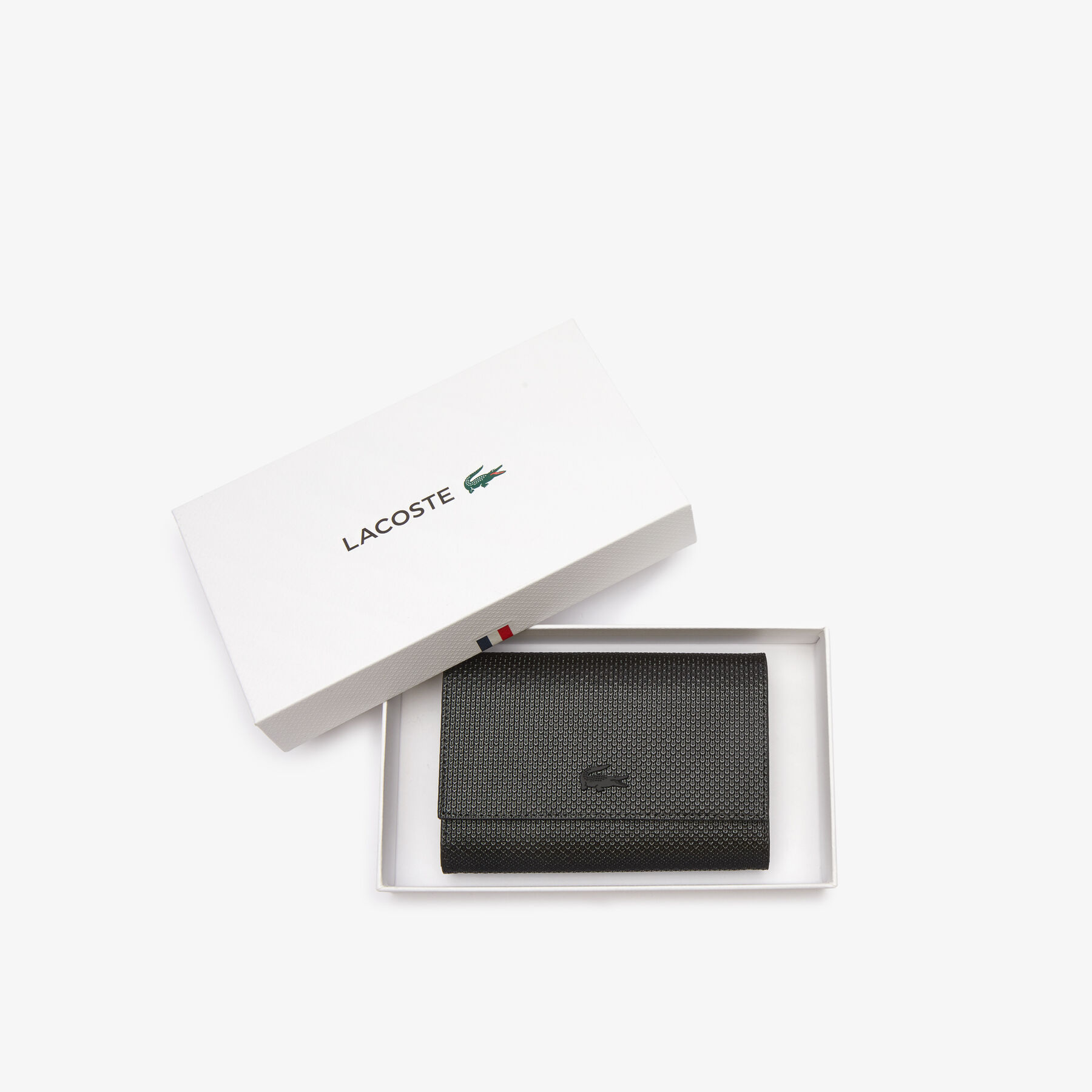 Women's Chantaco Matte Piqué Leather Snap Flap Wallet lacoste women s chantaco matte piqu leather snap flap wallet