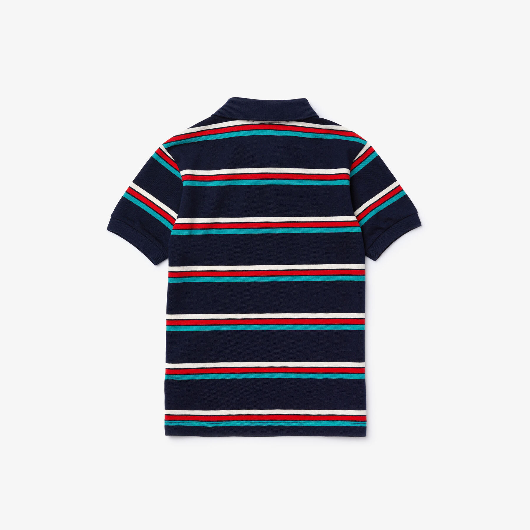 boys  lacoste badge striped cotton piqu  polo shirt