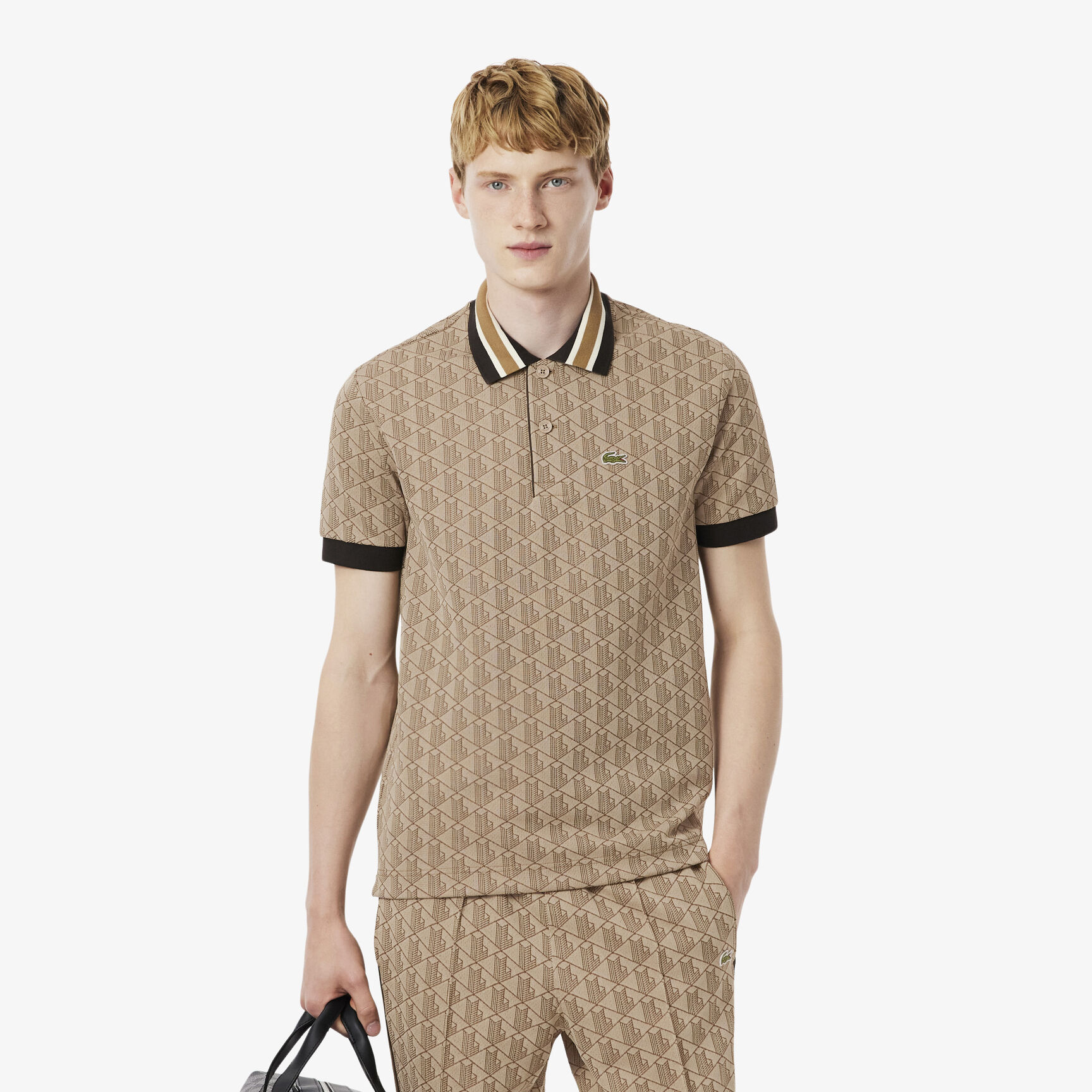 Classic Fit Monogram Jacquard Polo Shirt