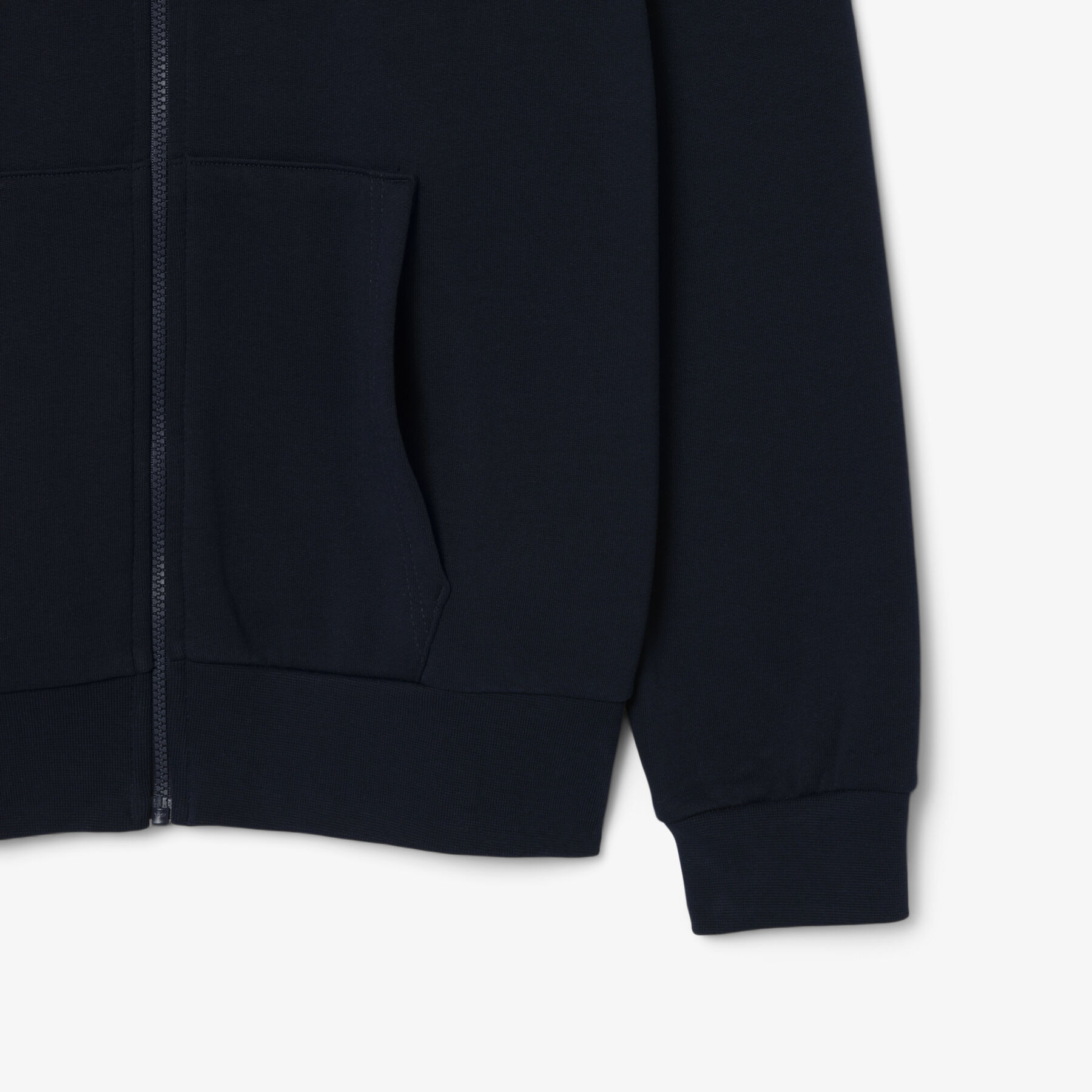 lacoste zip up fleece hoodie