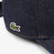 lacoste cotton denim tie accent cap