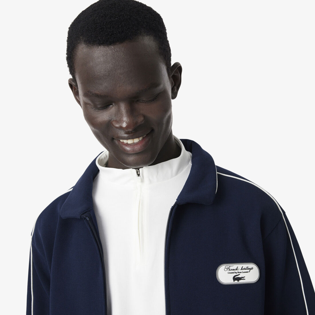 Tennis Heritage Zipped Badge Accent Sweatshirt lacoste tennis heritage zipped badge accent sweatshirt