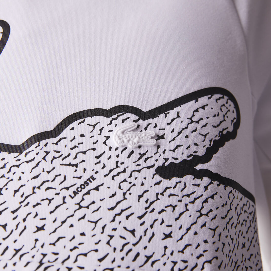 سويت شيرت مزيج قطن بفتحة رقبة مستديرة وطبعة تمساح كبيرة للرجال سويت شيرت مزيج قطن بفتحة رقبة مستديرة وطبعة تمساح كبيرة للرجال