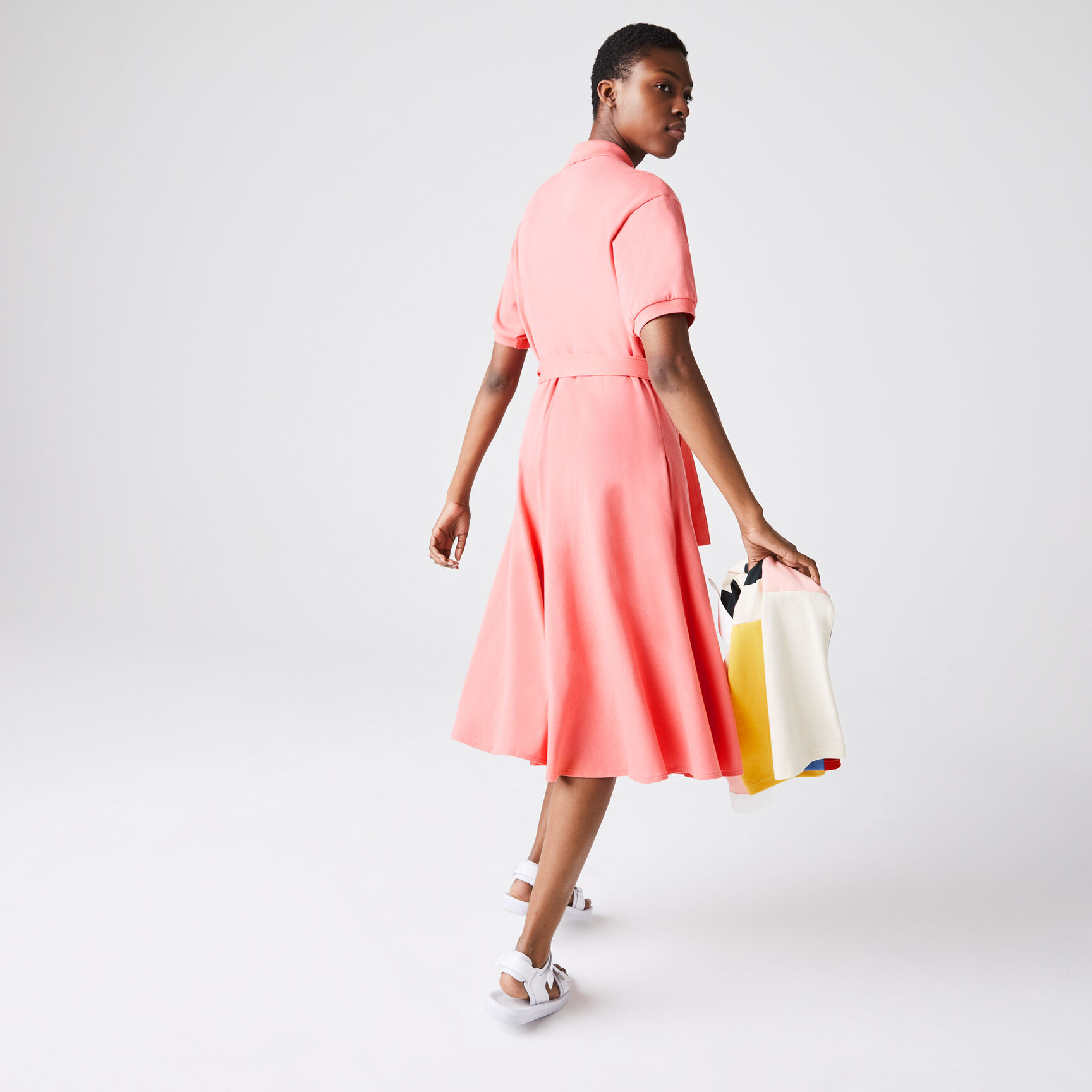 Women's Cotton Piqu&eacute; Belted Polo Dress