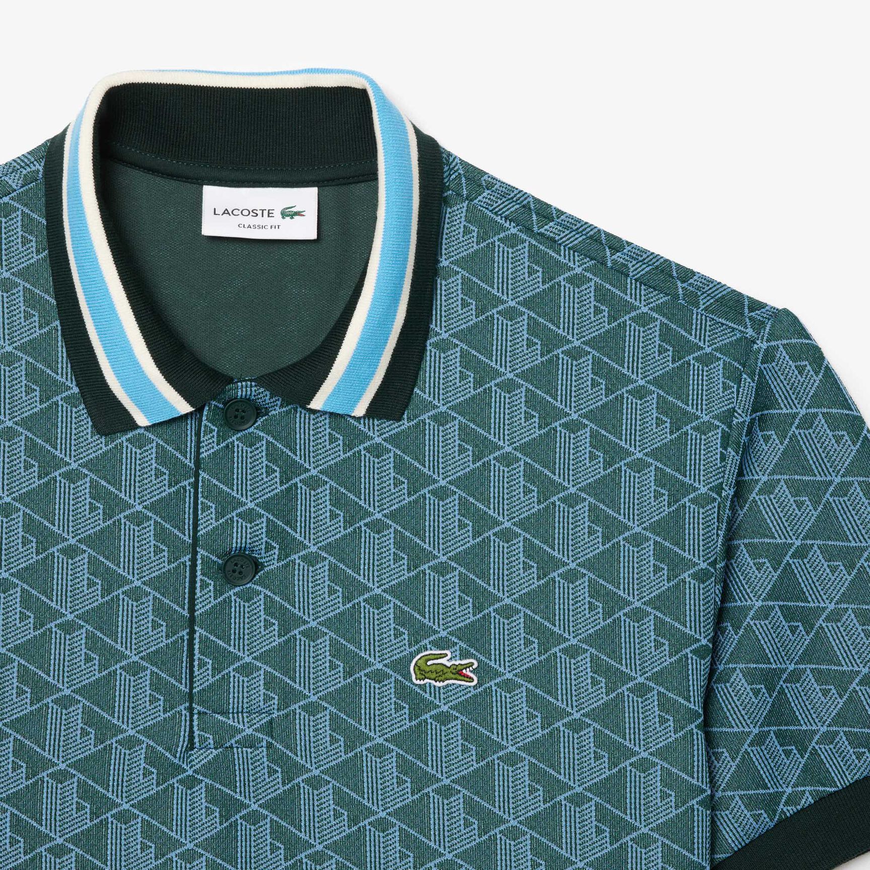 Classic Fit Monogram Jacquard Polo Shirt Classic Fit Monogram Jacquard Polo Shirt