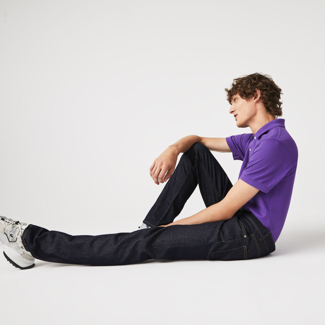 بنطال جينز بقصة ضيقة من الدنيم المرن مع 5 جيوب للرجال بنطال جينز بقصة ضيقة من الدنيم المرن مع 5 جيوب للرجال