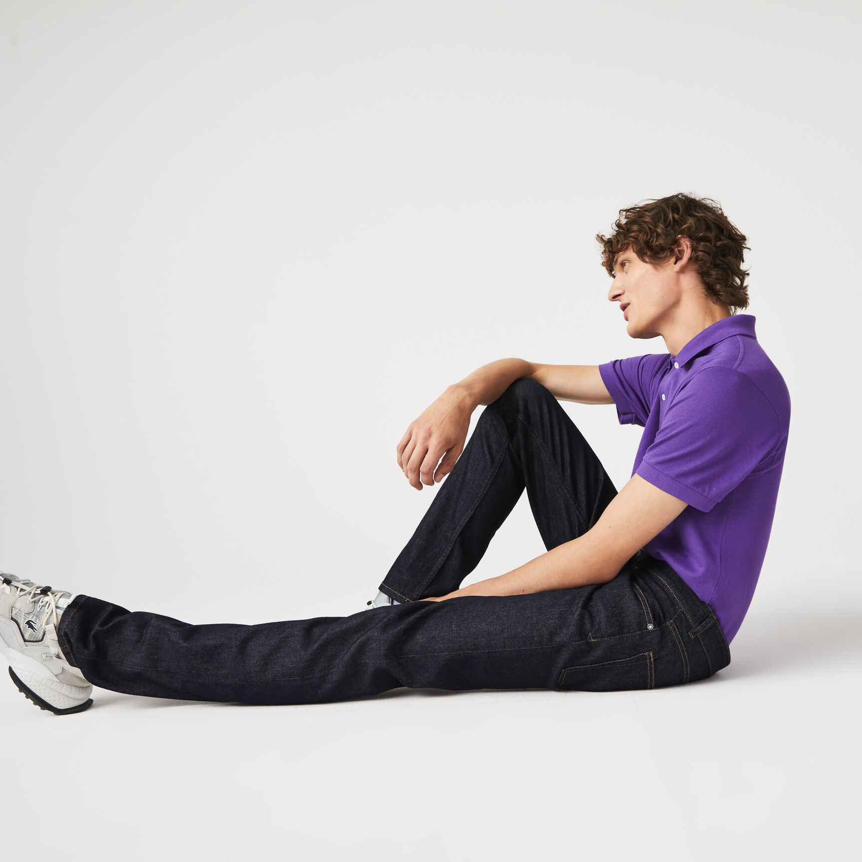 بنطال جينز بقصة ضيقة من الدنيم المرن مع 5 جيوب للرجال بنطال جينز بقصة ضيقة من الدنيم المرن مع 5 جيوب للرجال