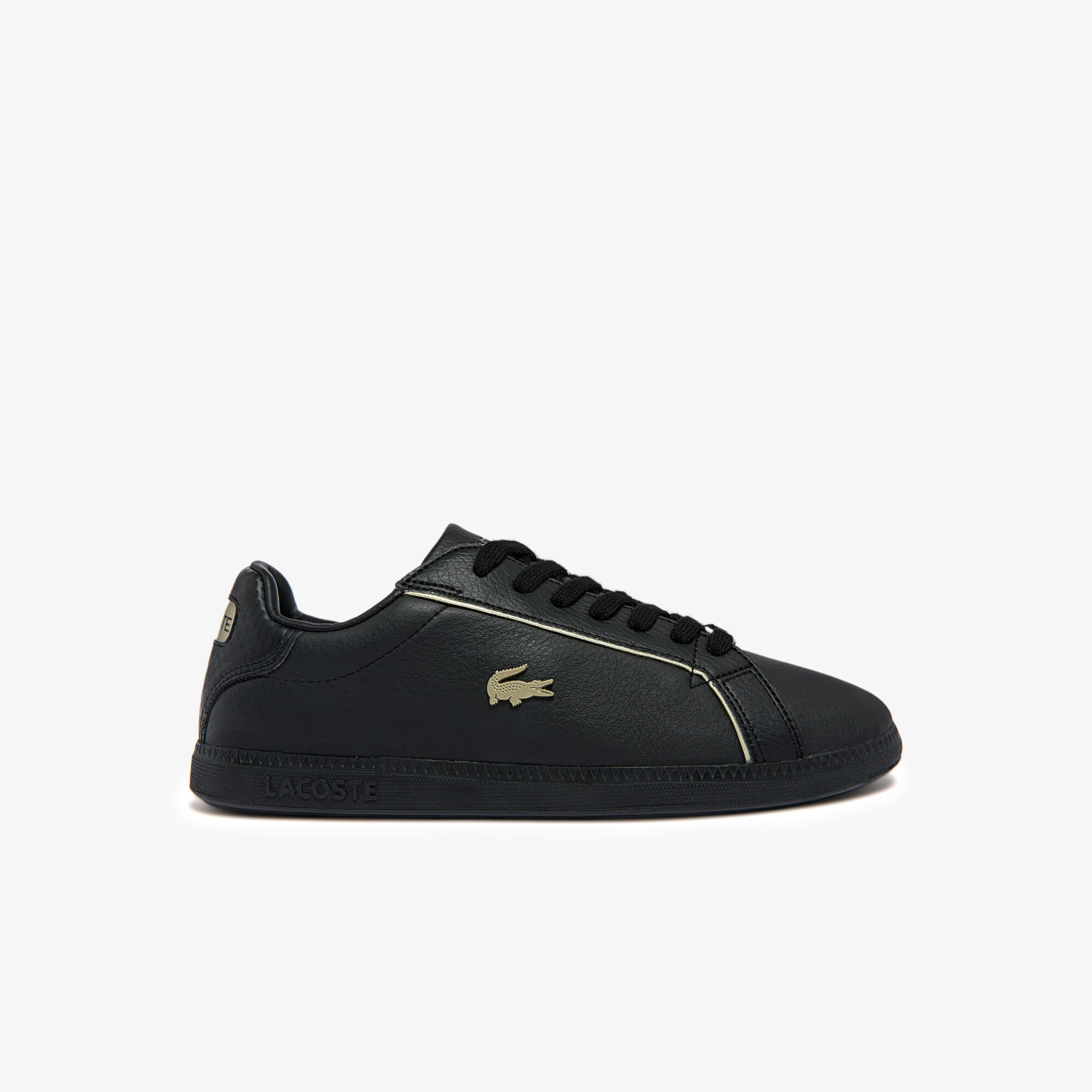 Lacoste metallic trainers sales