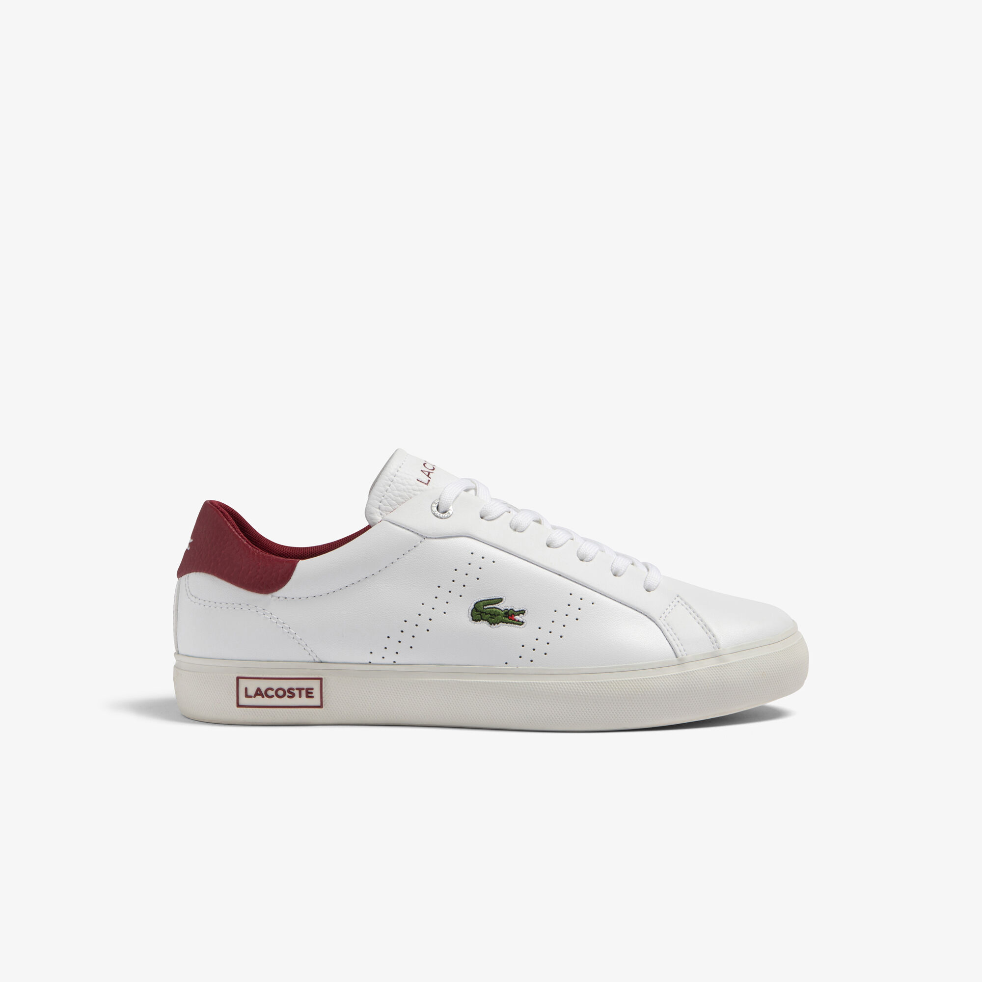 Buy Men s Lacoste Powercourt 2.0 Leather Heel Pop Trainers Lacoste SA