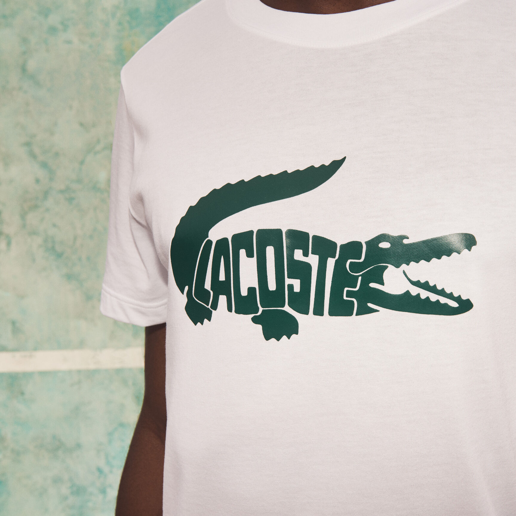 Men’s Lacoste SPORT x Novak Djokovic Print Crocodile T-shirt Men’s Lacoste SPORT x Novak Djokovic Print Crocodile T-shirt
