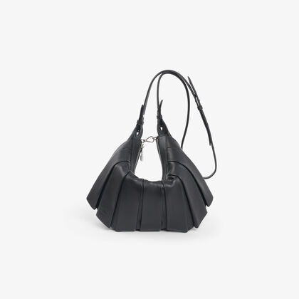 lacoste medium lenglen leather hobo bag