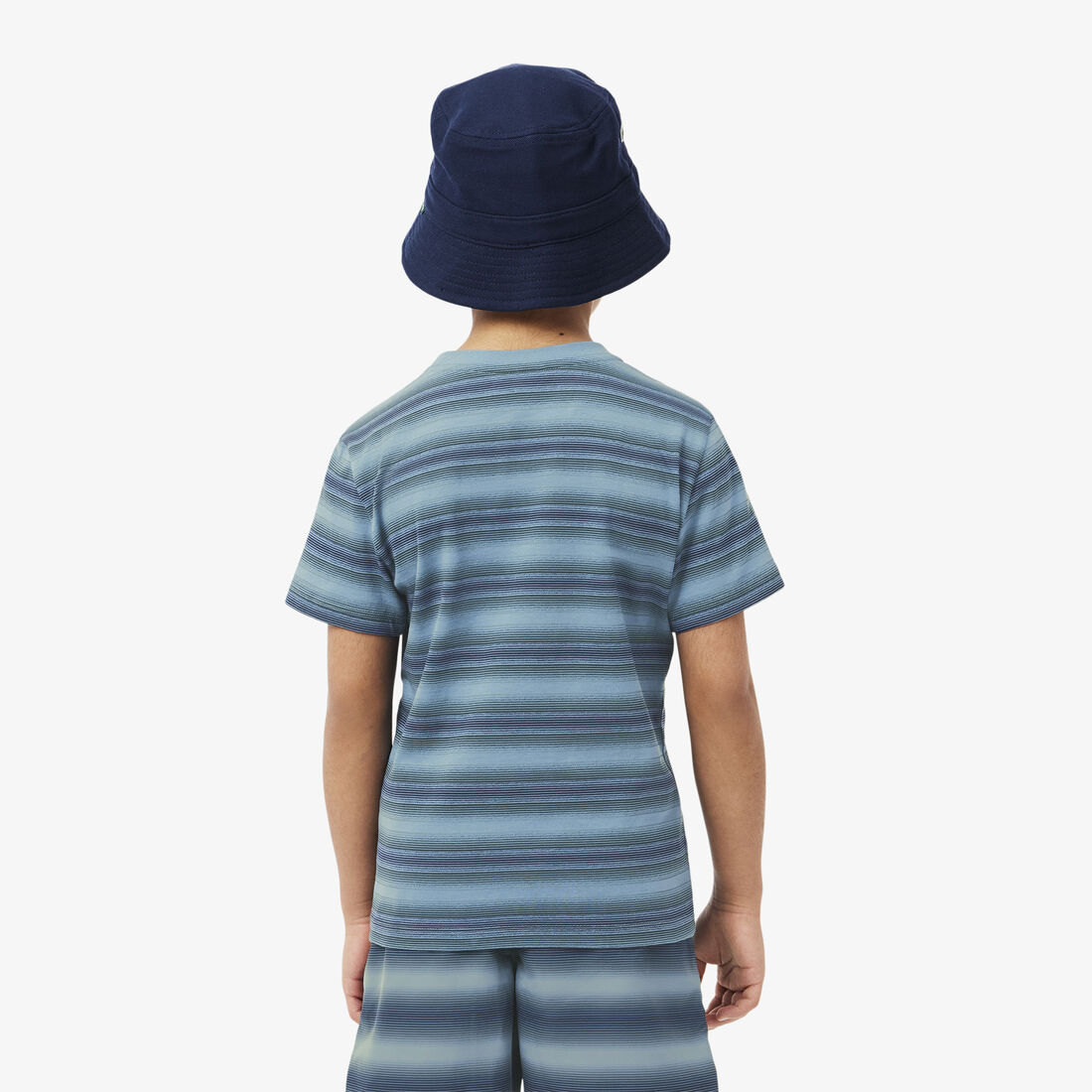 Striped Print Cotton T-shirt Striped Print Cotton T-shirt