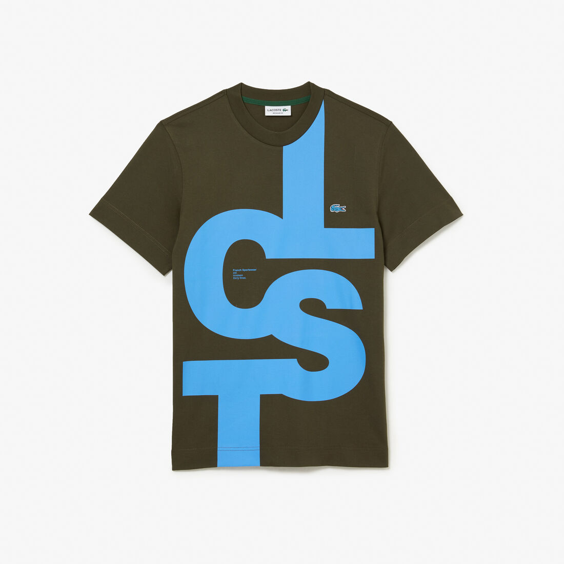 تيشيرت قطن بقصة عادية وحروف بلون مغاير للرجال تيشيرت قطن بقصة عادية وحروف بلون مغاير للرجال