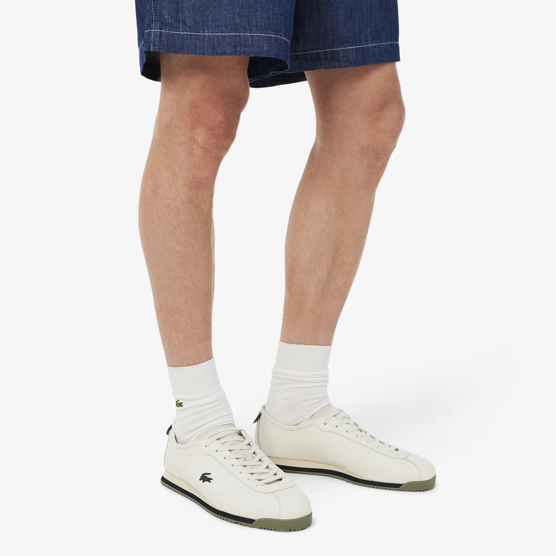 Men's Club-Low Leather Sneakers لاكوست men s club low leather sneakers