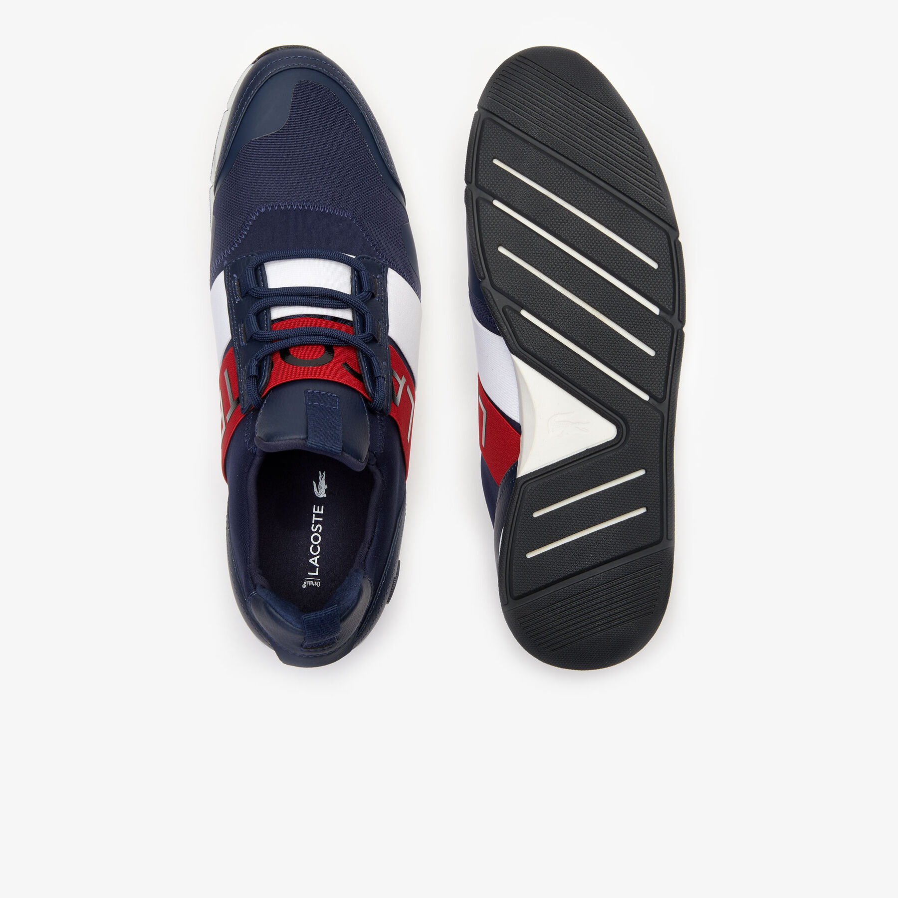 lacoste men s menerva elite textile and synthetic trainers