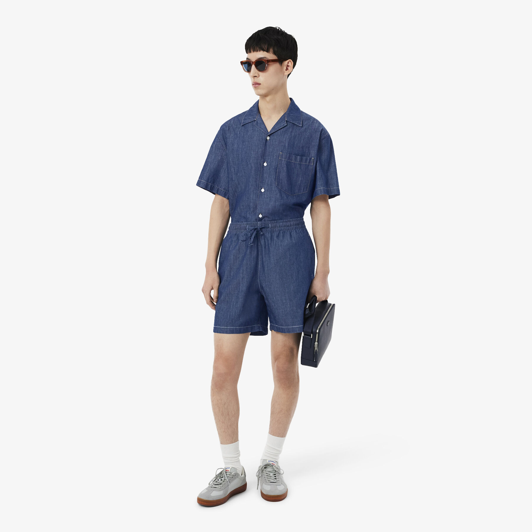 Relaxed Fit Denim Shorts lacoste relaxed fit denim shorts