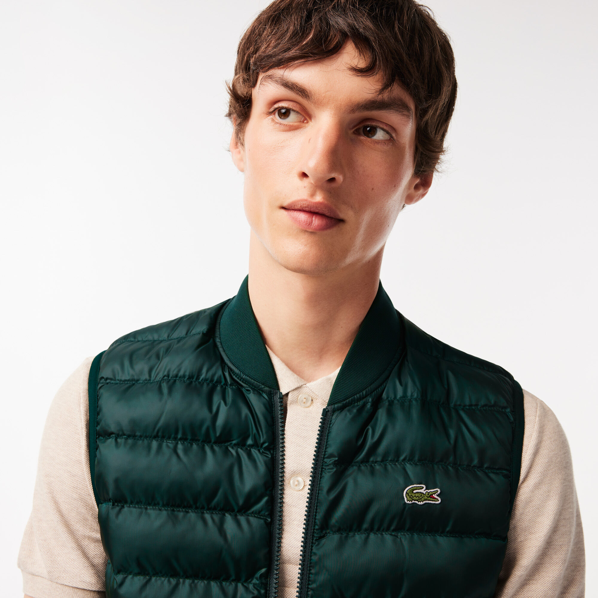 Buy Men s Lacoste Padded Water Repellent Vest Jacket Lacoste SA