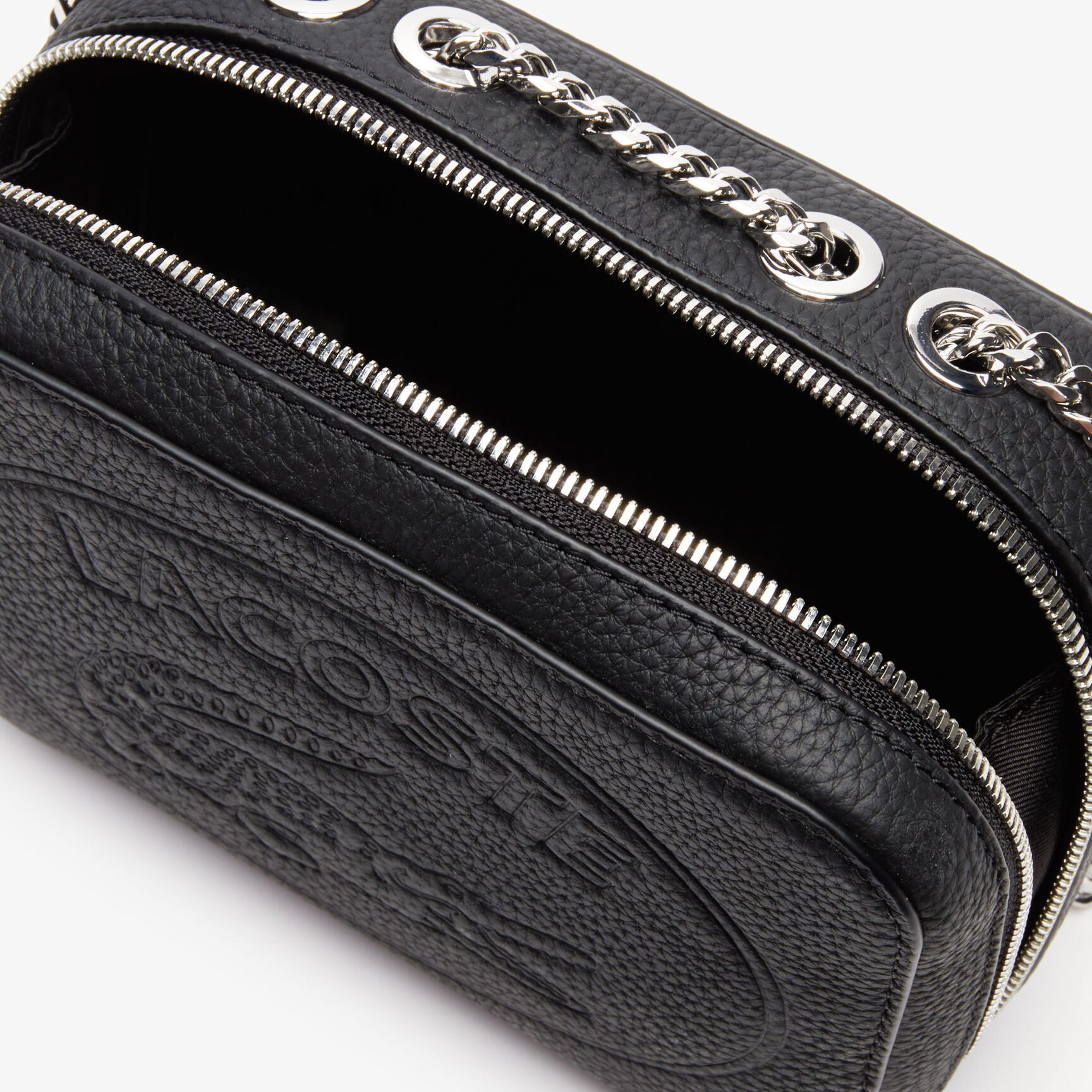 Women's Croco Crew Grained Leather Zip Shoulder Bag Women's Croco Crew Grained Leather Zip Shoulder Bag