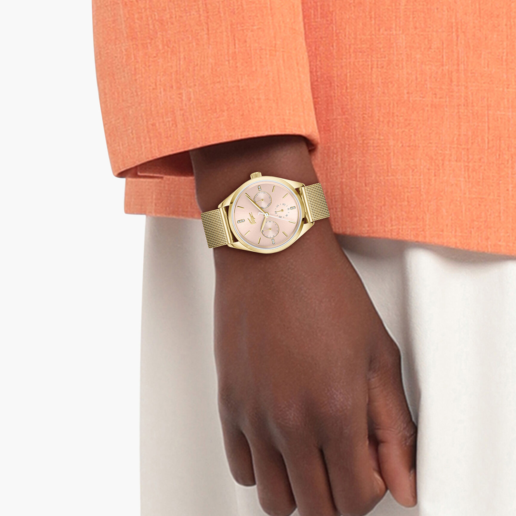 Thin Gold-Plated Steel Women's Watch