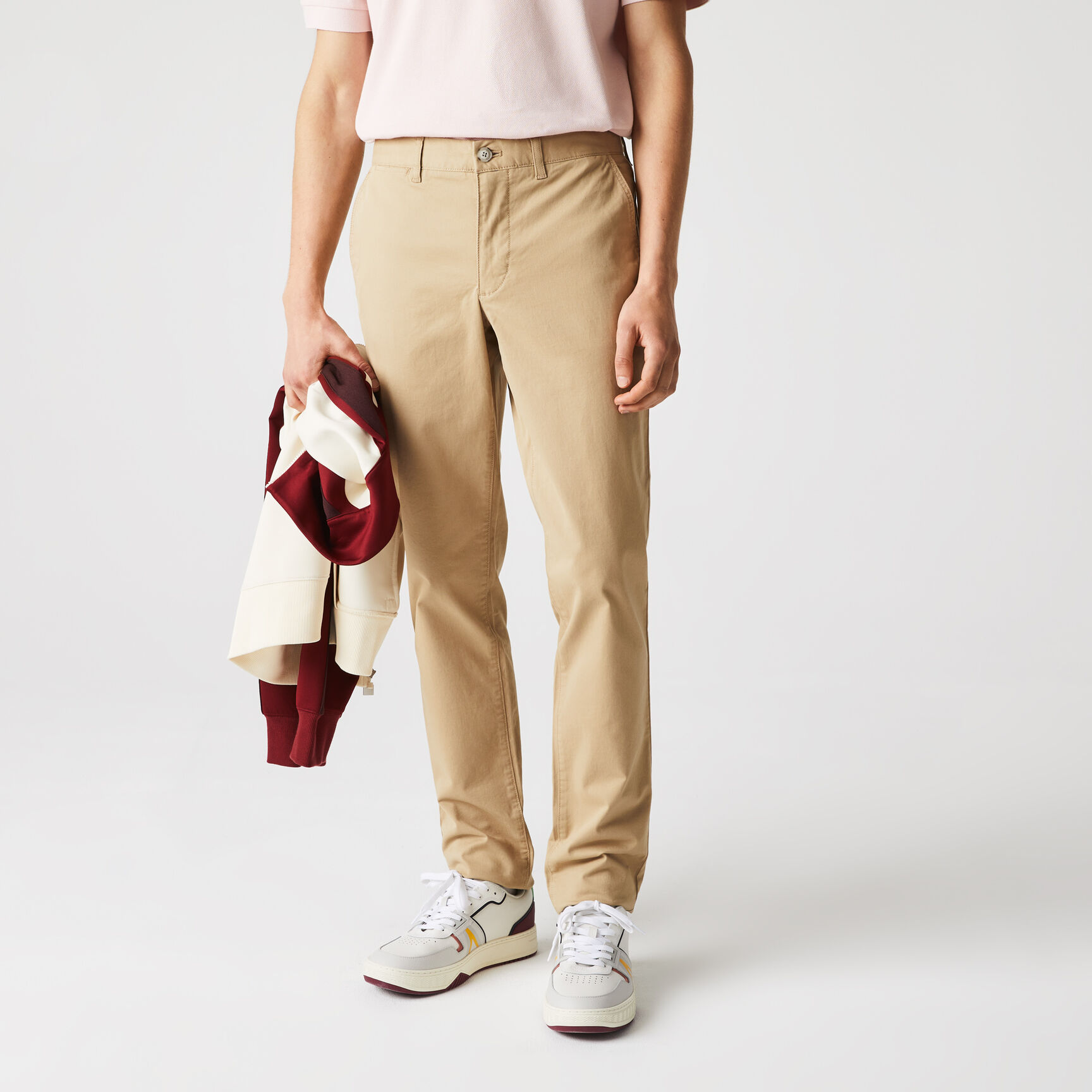 بنطال التشينو من الجبردين المرن بقصة ضيقة للرجال بنطال التشينو من الجبردين المرن بقصة ضيقة للرجال