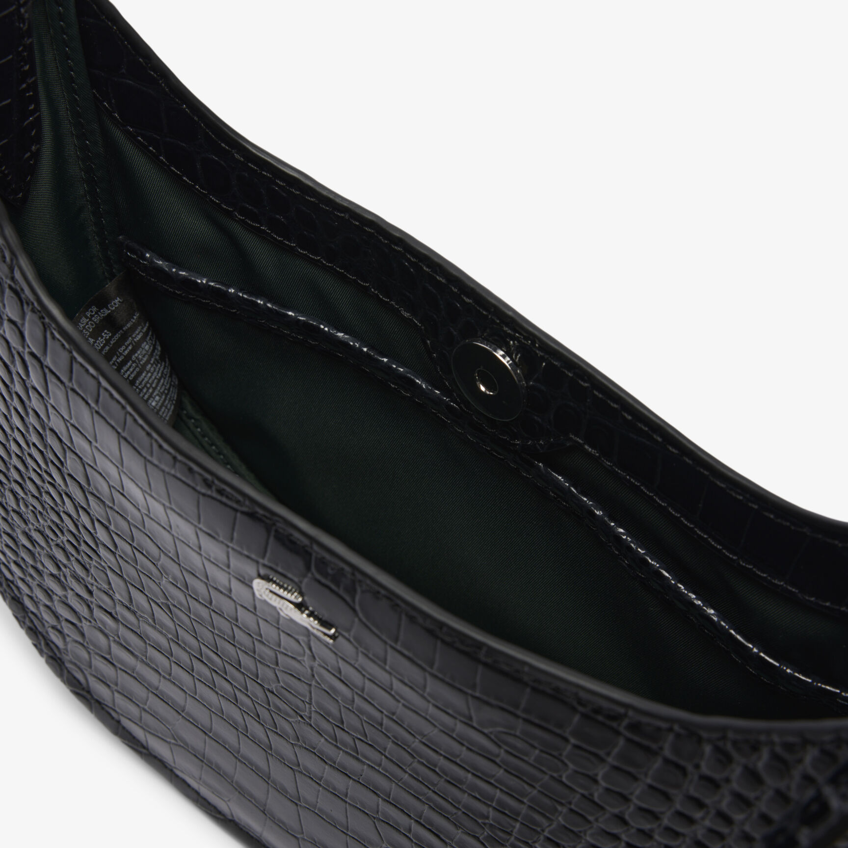 Small Chantaco Embossed Leather Half Moon Bag