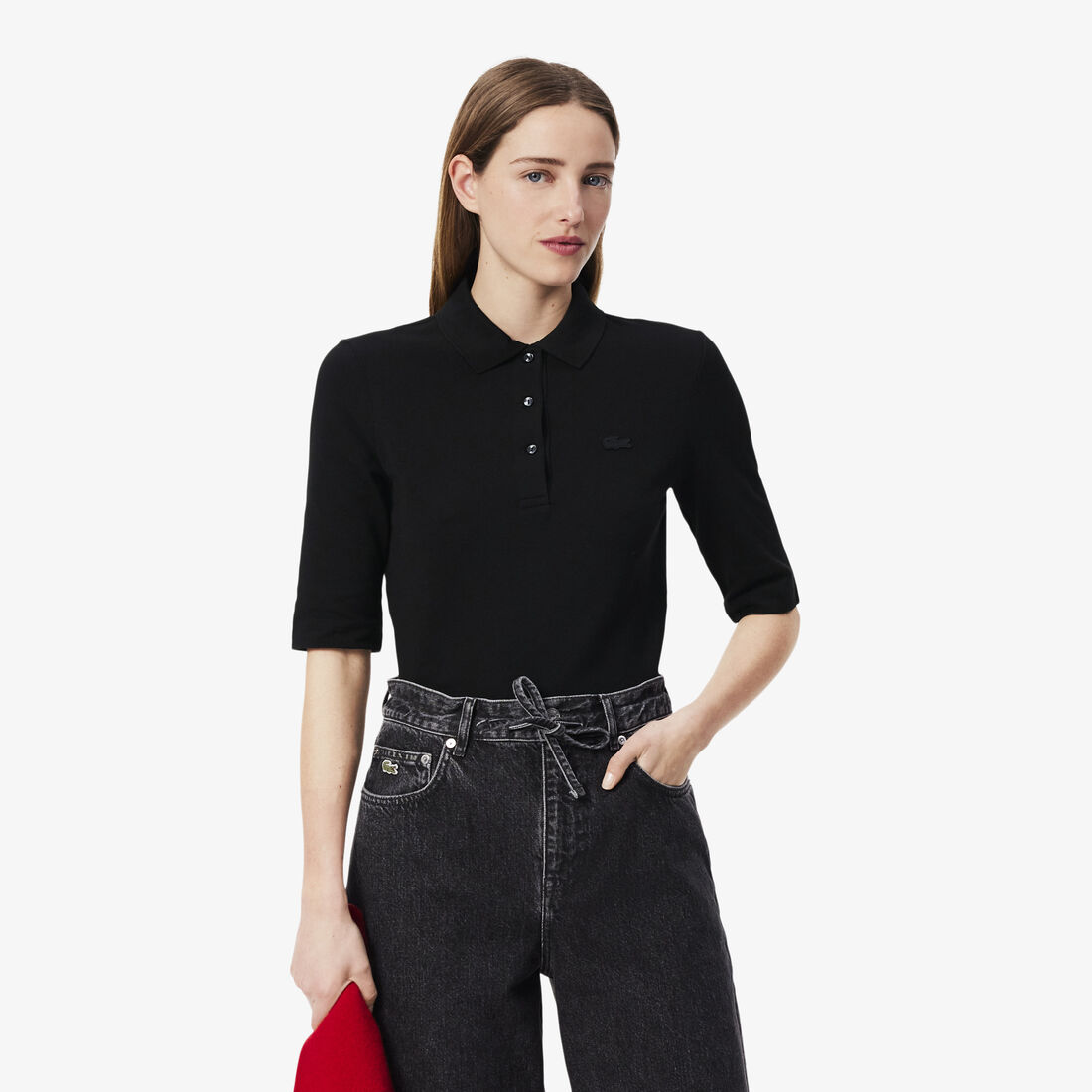 Women's Lacoste Slim Fit Supple Cotton Polo Shirt