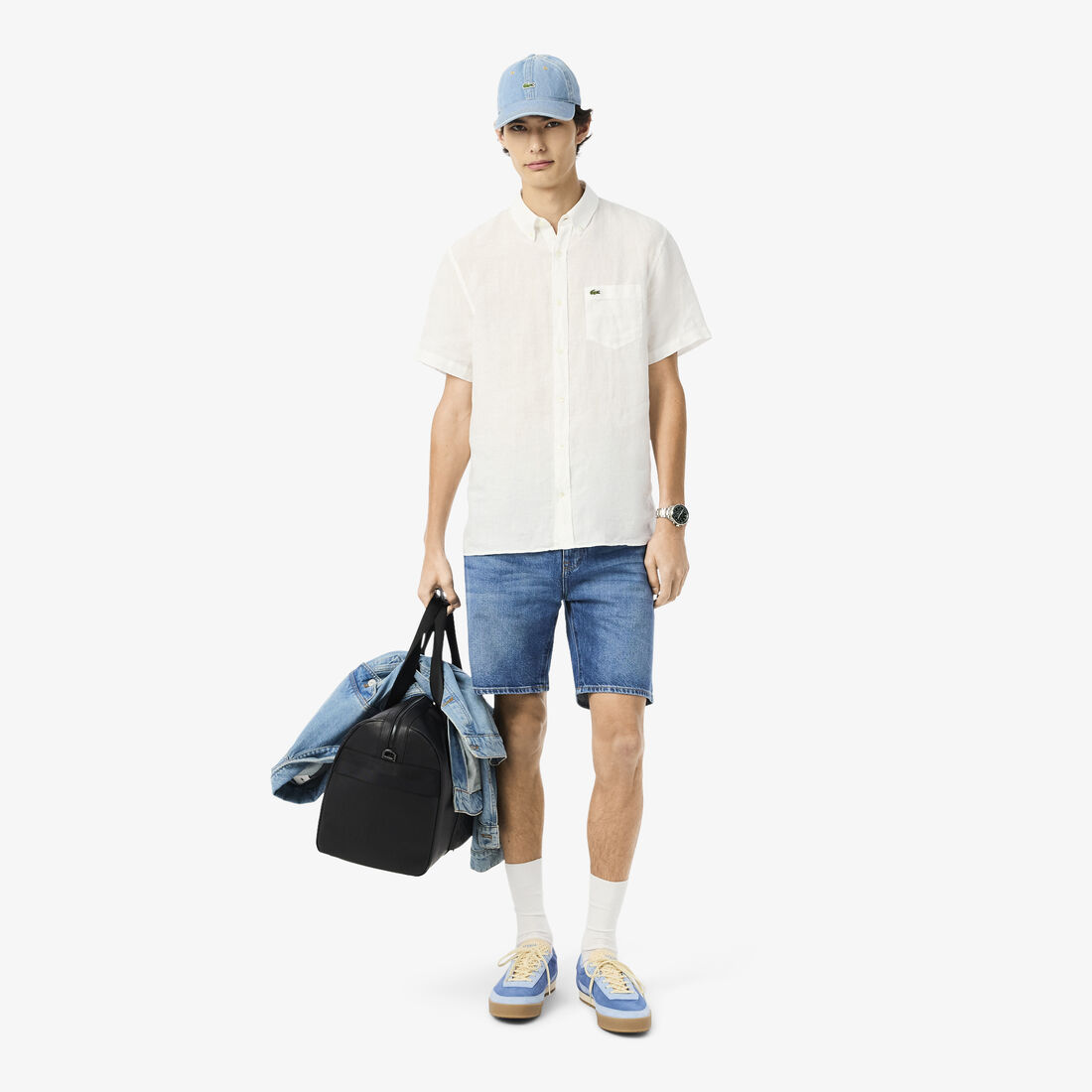 شورت برمودا جينز بقصّة مستقيمة شورت برمودا جينز بقصّة مستقيمة