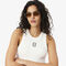 Slim Fit Badge Accent Rib Knit Tank Top