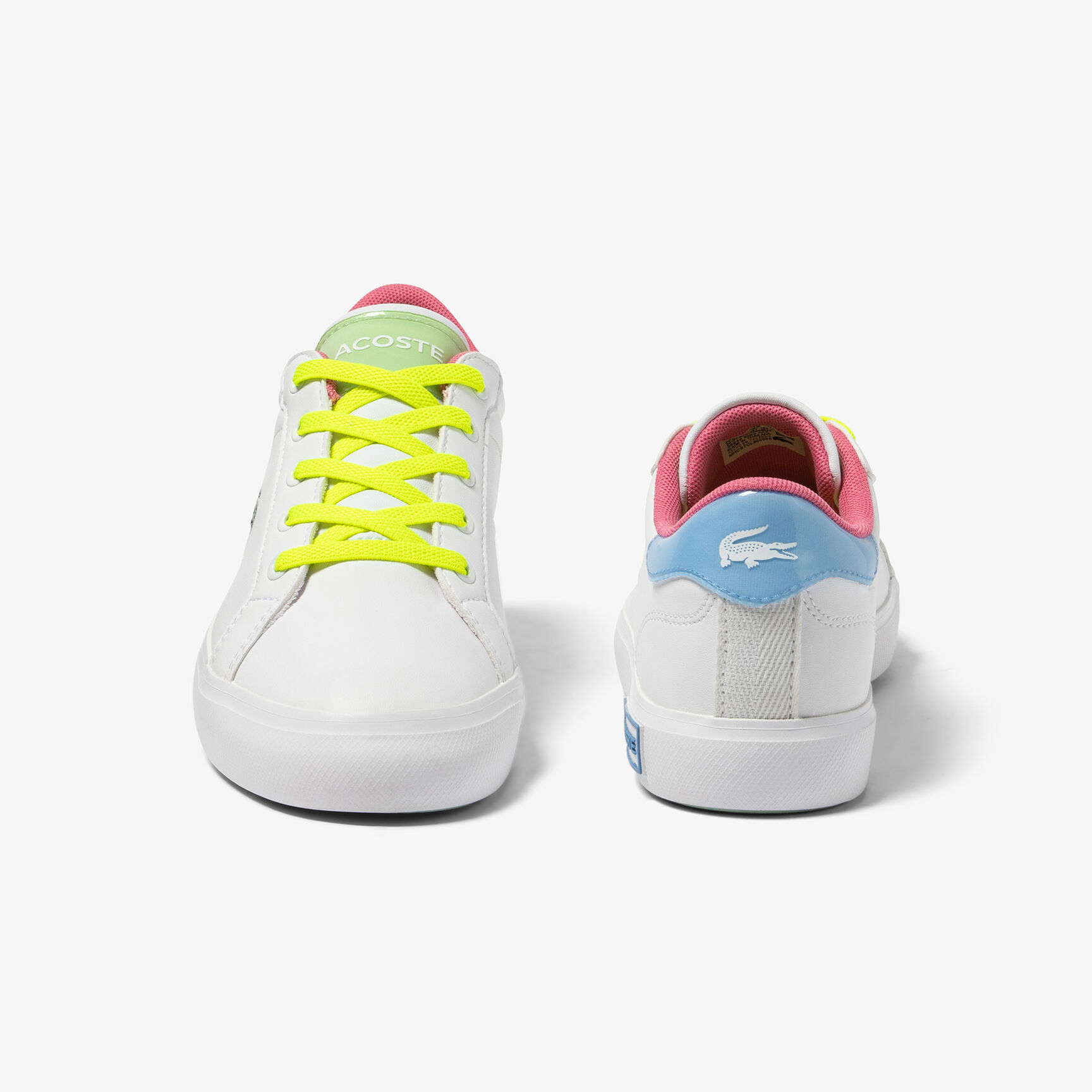 Children's Lacoste Powercourt Synthetic Colour Pop Trainers