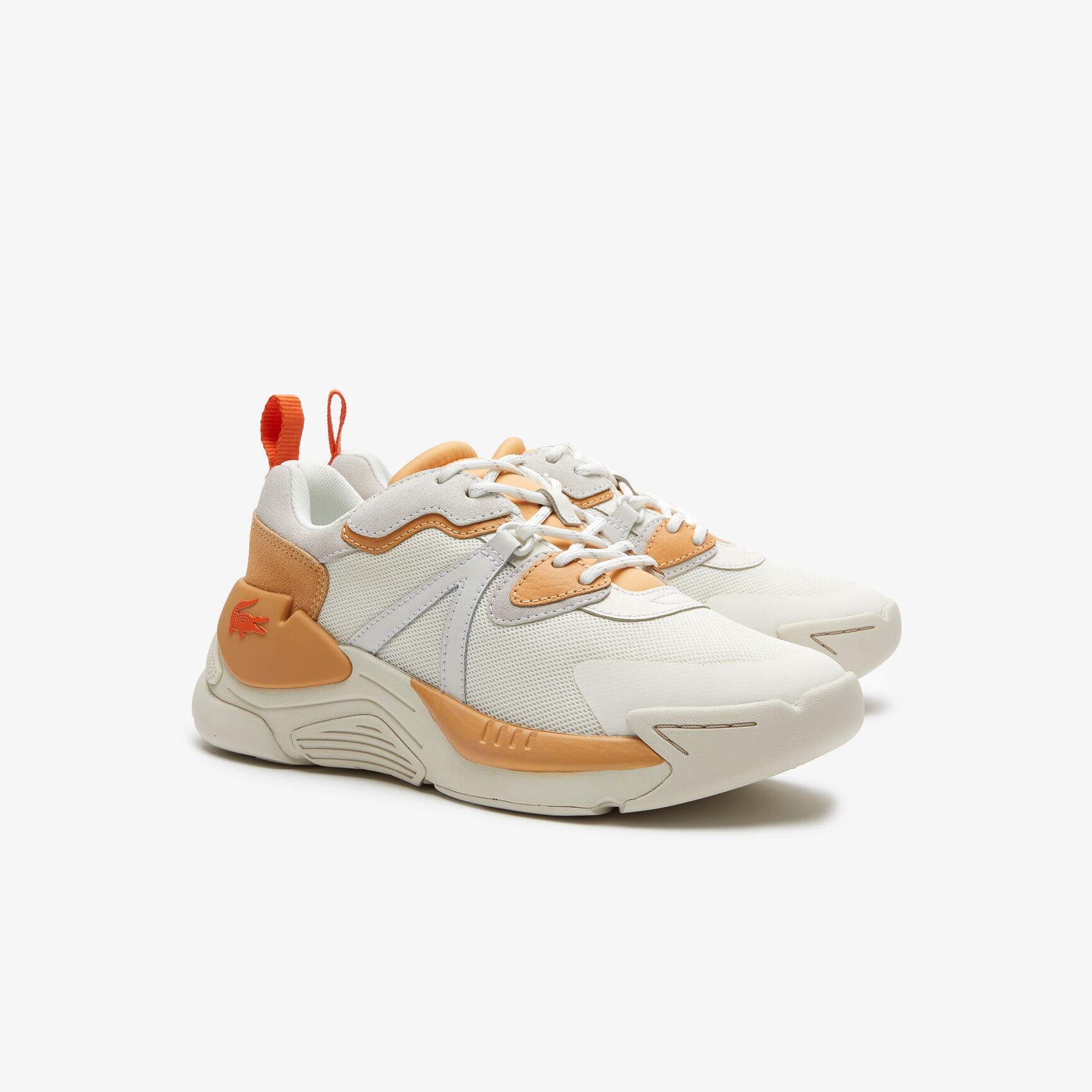 سنيكرز لاكوست LW2 اكسترا جلد بتفاصيل ملونة للنساء سنيكرز لاكوست LW2 اكسترا جلد بتفاصيل ملونة للنساء