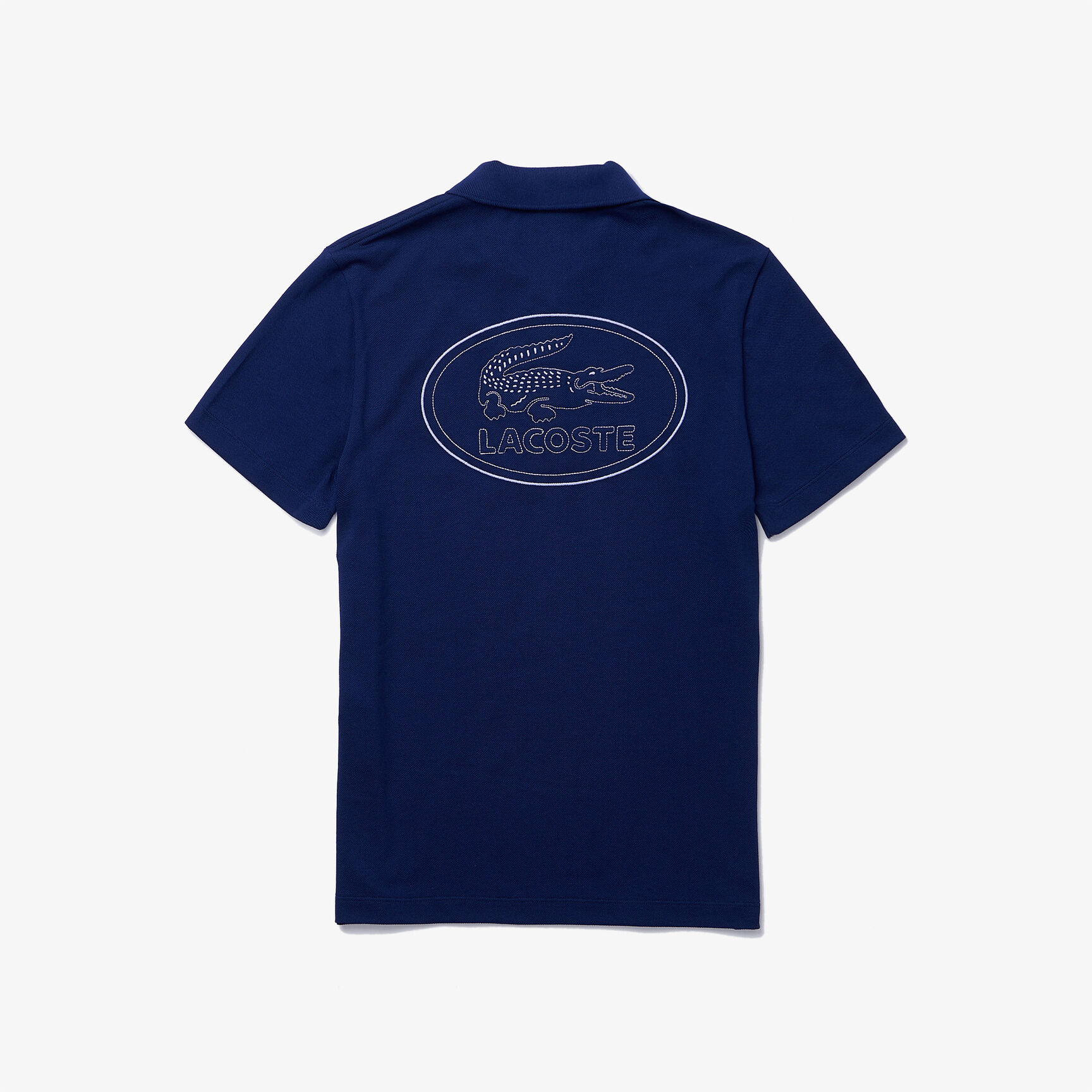 قميص بولو من بيكيه القطن للرجال شعار مطرز وقصة عادية قميص بولو من بيكيه القطن للرجال شعار مطرز وقصة عادية