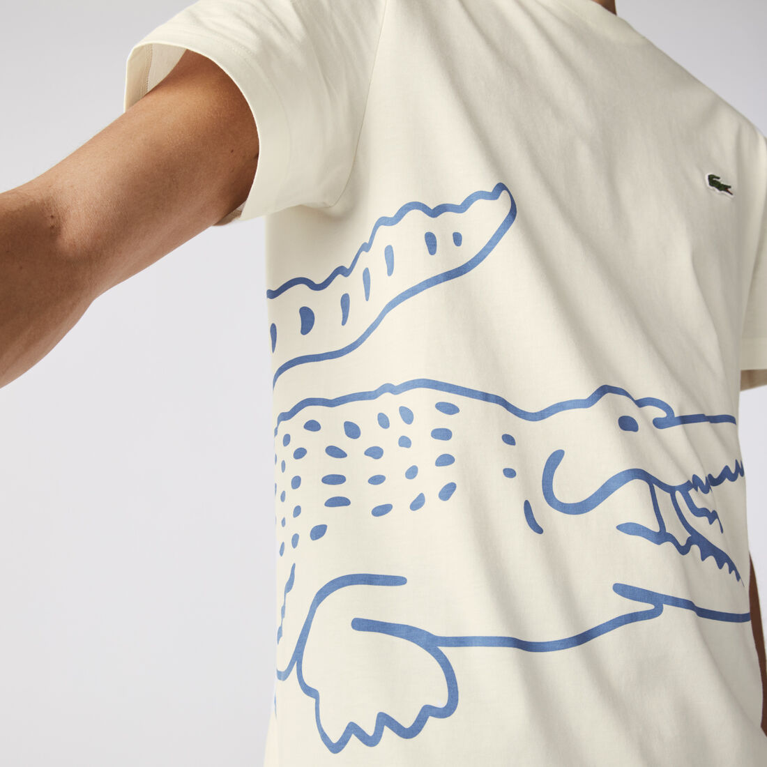 Men’s Crew Neck Crocodile Print Organic Cotton T-shirt Men’s Crew Neck Crocodile Print Organic Cotton T-shirt