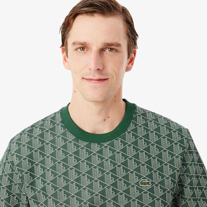 تيشيرت جاكار بنقشة المونوغرام