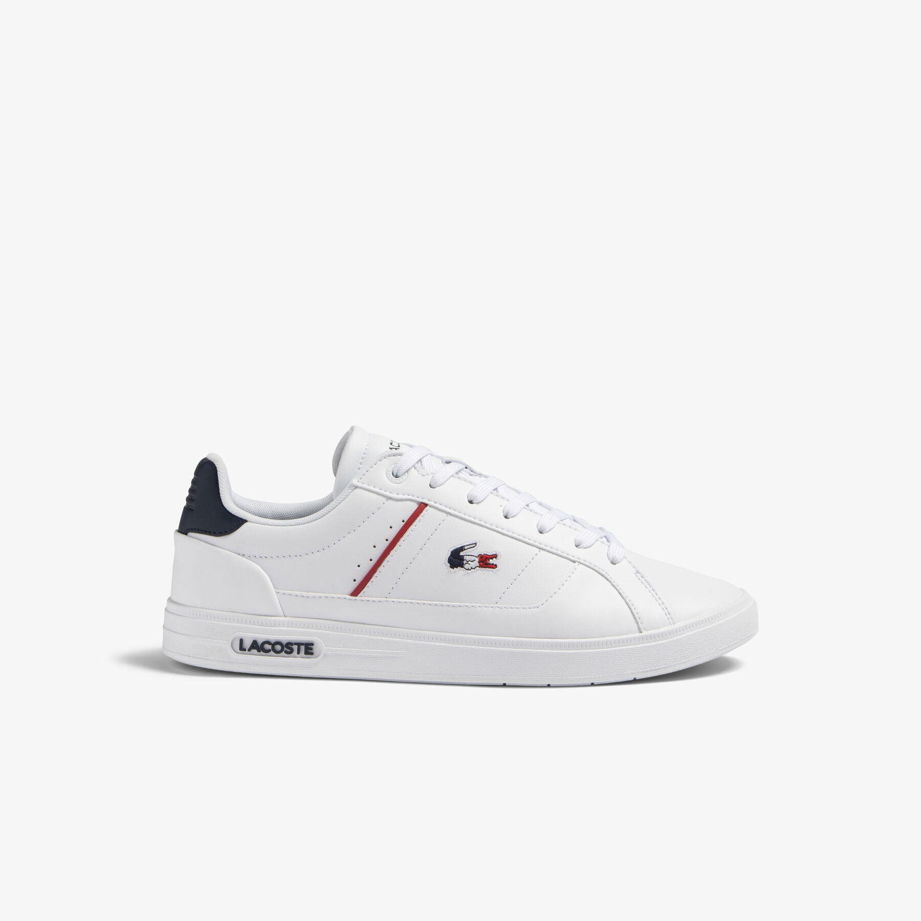 men s lacoste europa pro leather heel pop trainers