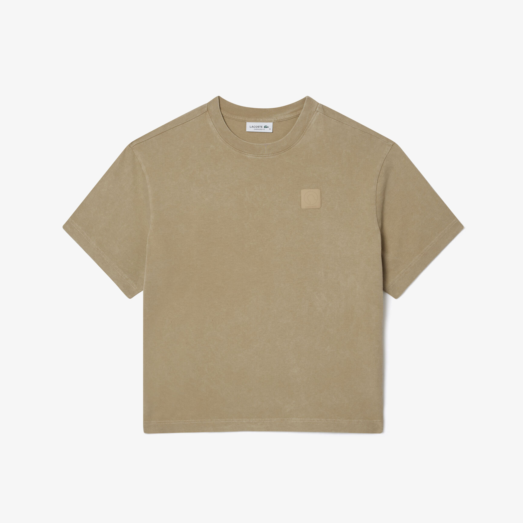 Oversized Wash Effect Badge T-shirt