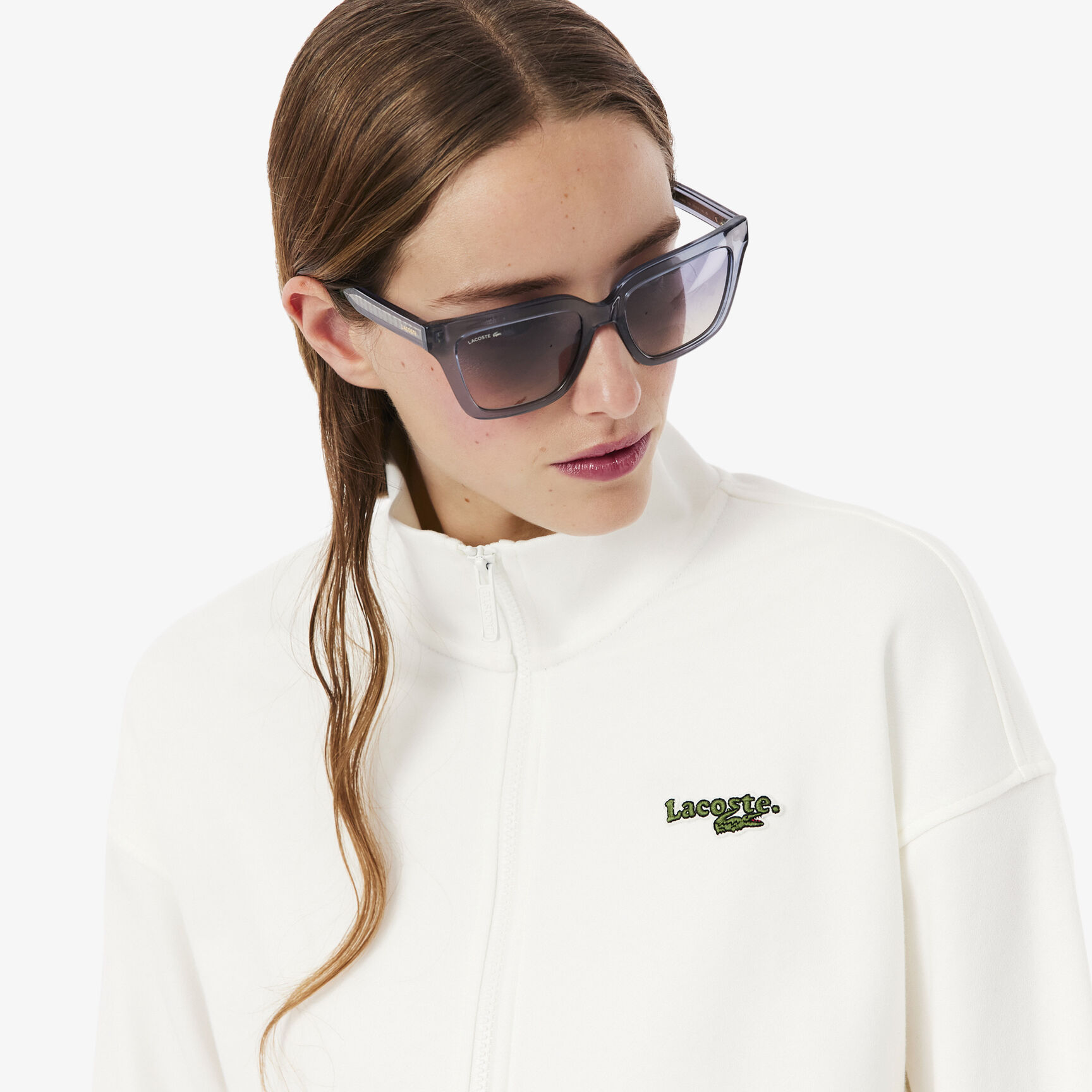 Relaxed Fit Zipped Badge Sweatshirt