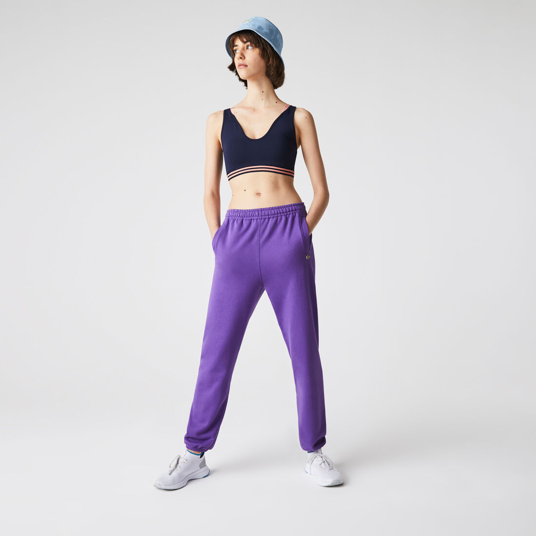 Women's Lacoste SPORT Contrast Accents And Cut-Outs Sports Bra Women's Lacoste SPORT Contrast Accents And Cut-Outs Sports Bra