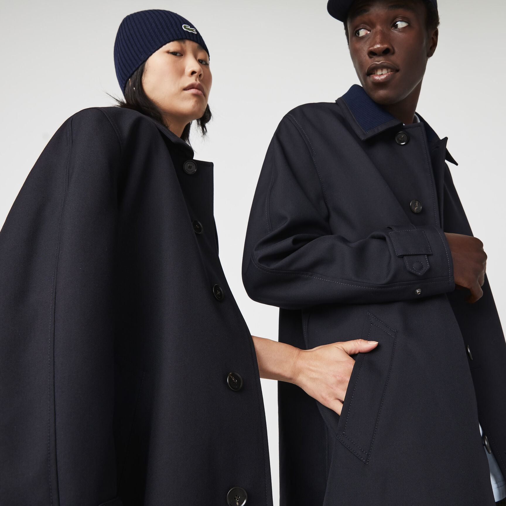 جاكيت بقصة مستقيمة من مزيج الصوف للجنسين جاكيت بقصة مستقيمة من مزيج الصوف للجنسين