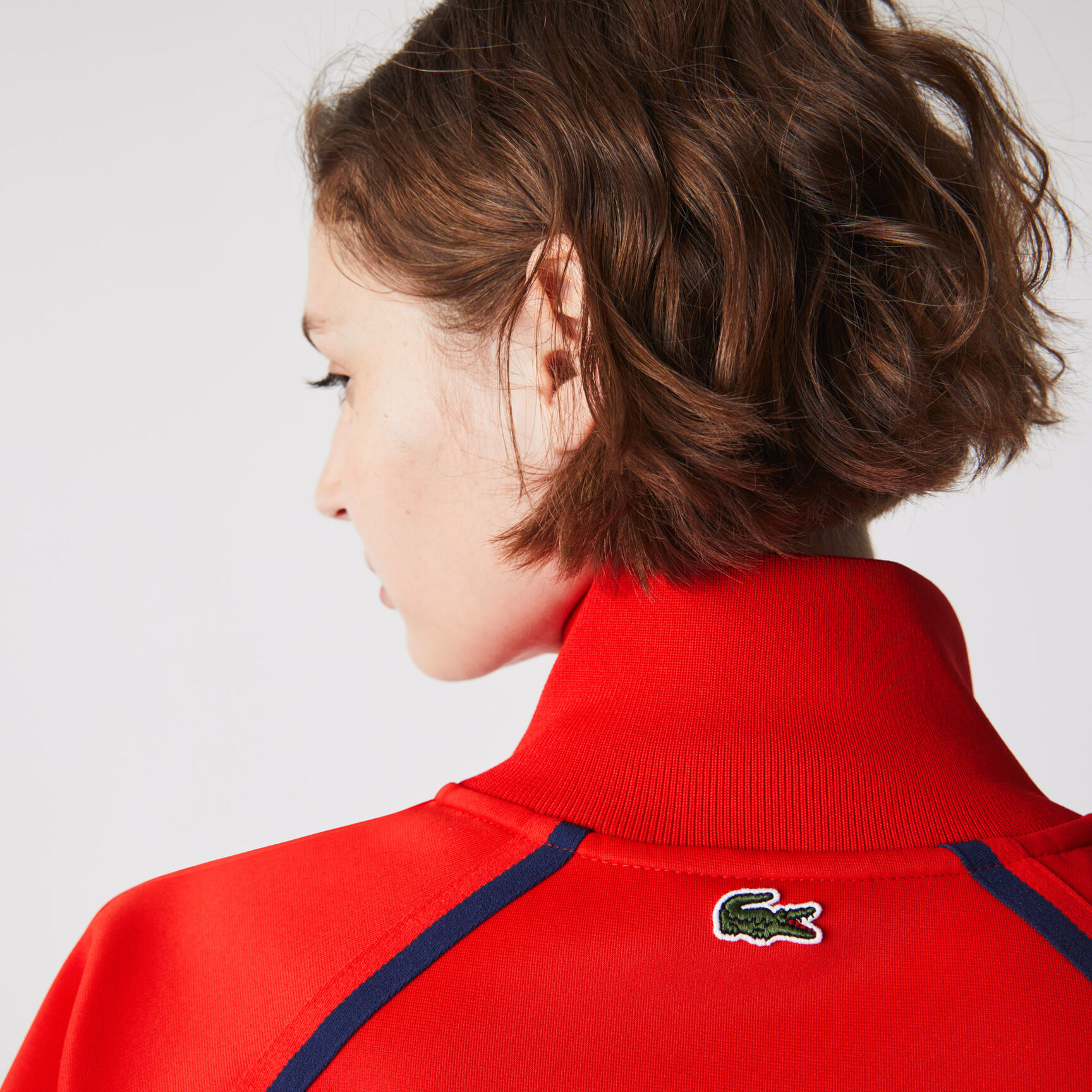 سويت شيرت بسحاب للنساء مع ياقة واقفة وطراز الفينتيج القديم