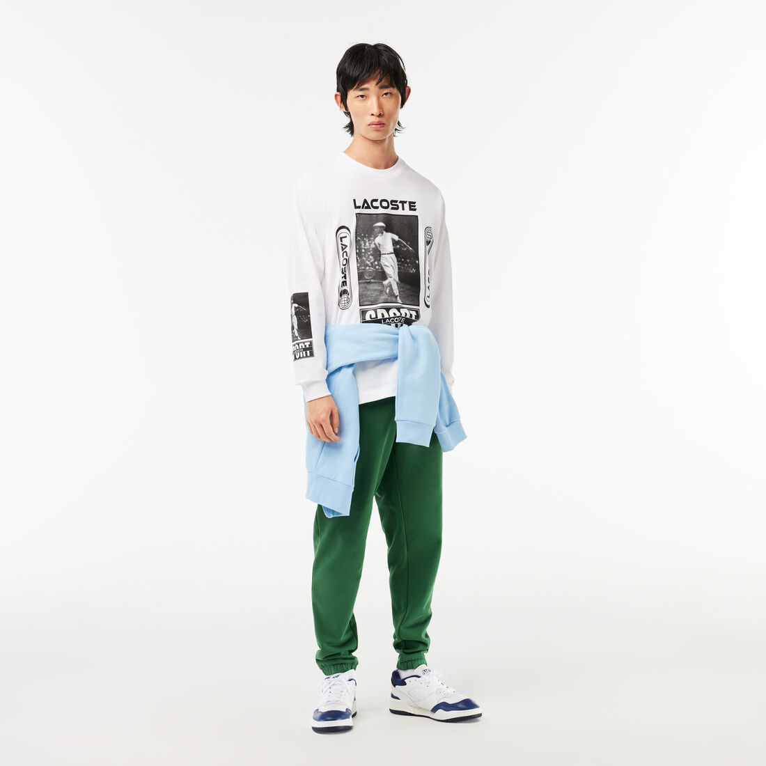 Loose fit T-shirt with Rene Lacoste print Loose fit T-shirt with Rene Lacoste print