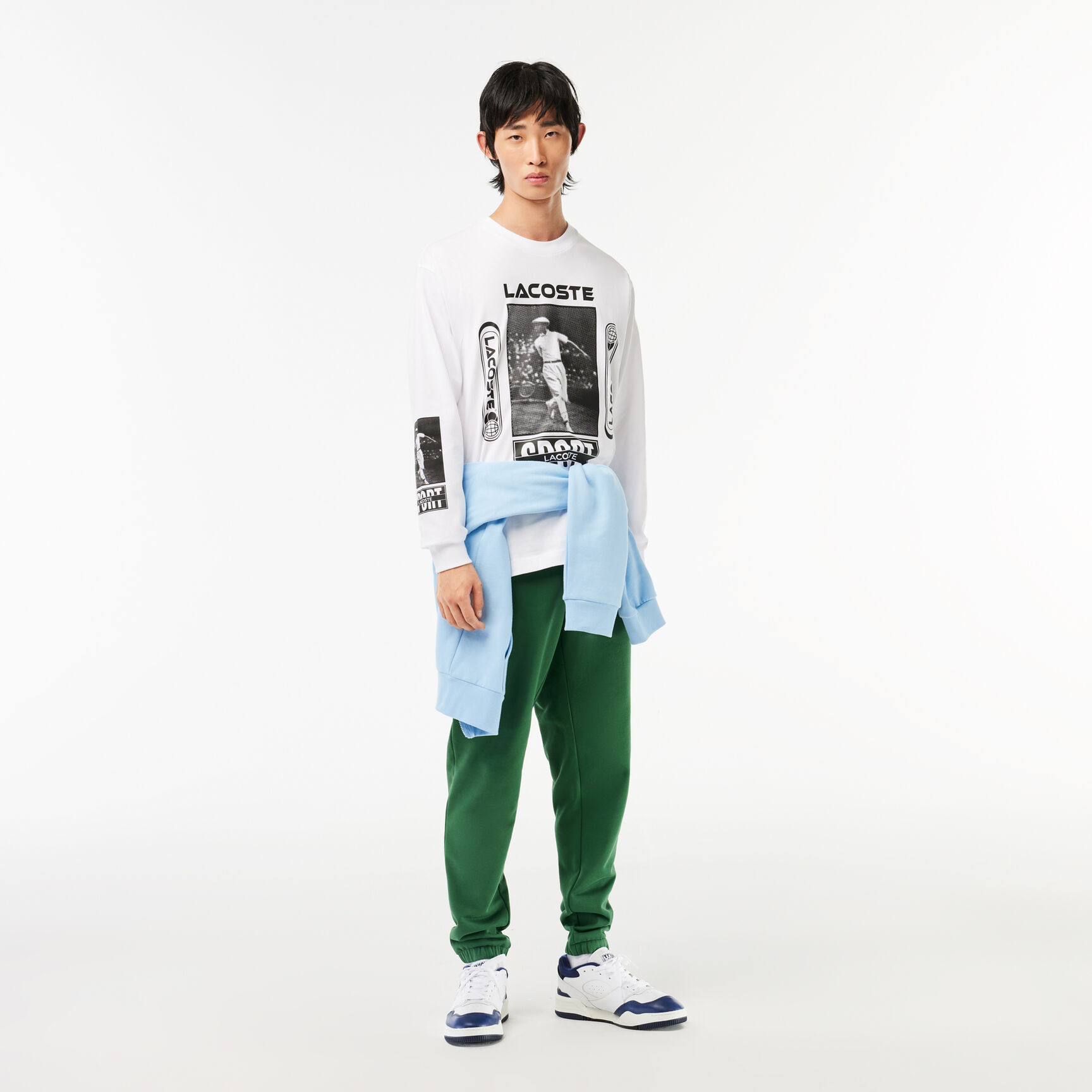 Loose fit T-shirt with Rene Lacoste print Loose fit T-shirt with Rene Lacoste print