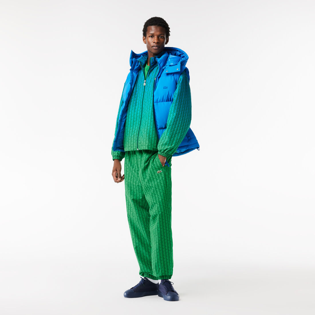 Monogram Print Ombré Effect Sportsuit Jacket Monogram Print Ombré Effect Sportsuit Jacket