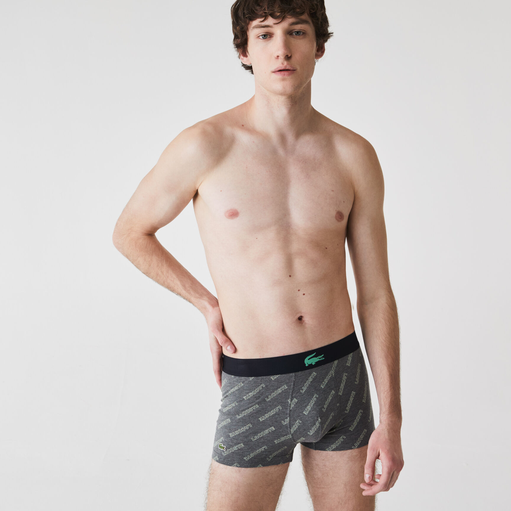 طقم بوكسر قطن مطاطي للرجال، 3 قطع