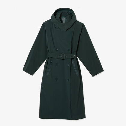 Women's Lacoste Two-ply Pique Oversized Trench Coat