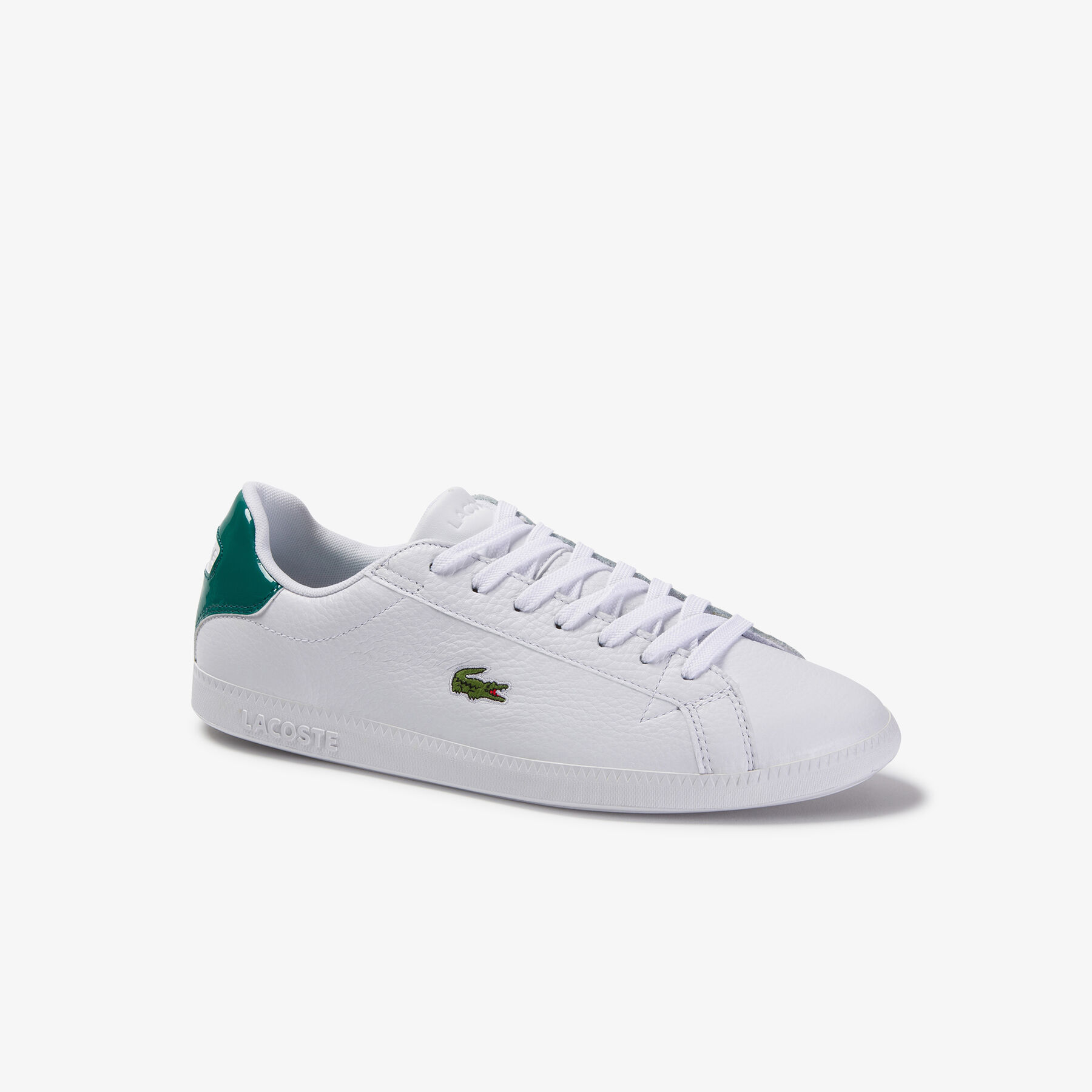lacoste men s graduate tumbled leather and synthetic sneakers