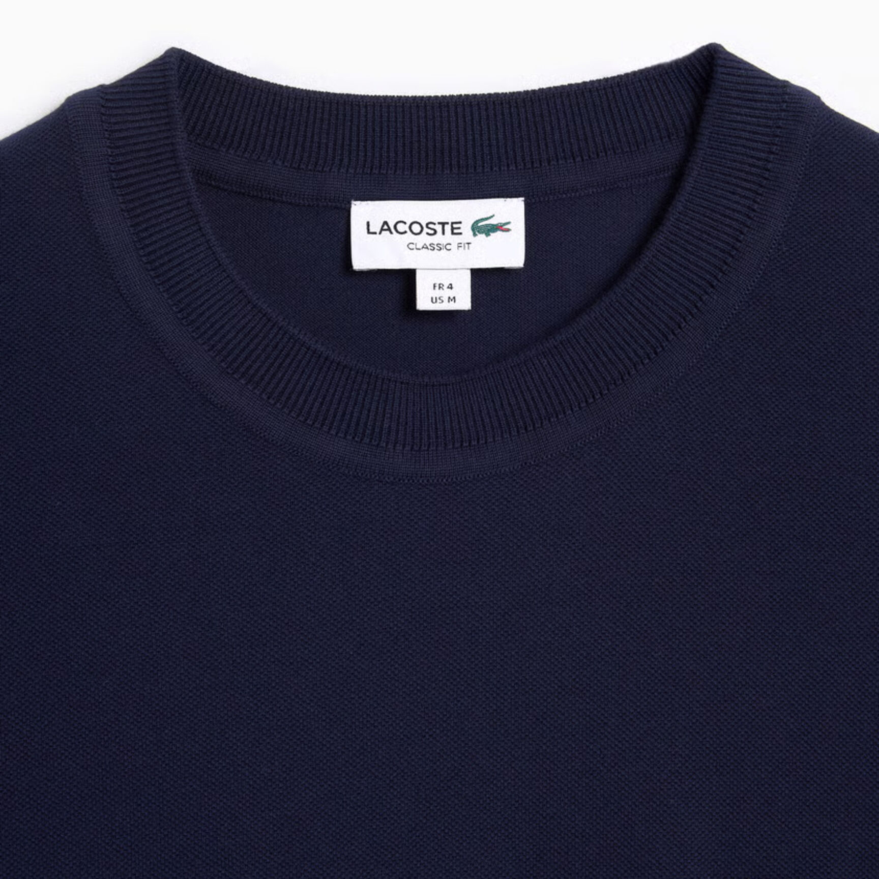 Ribbed Neck Petit Pique T-shirt Ribbed Neck Petit Pique T-shirt