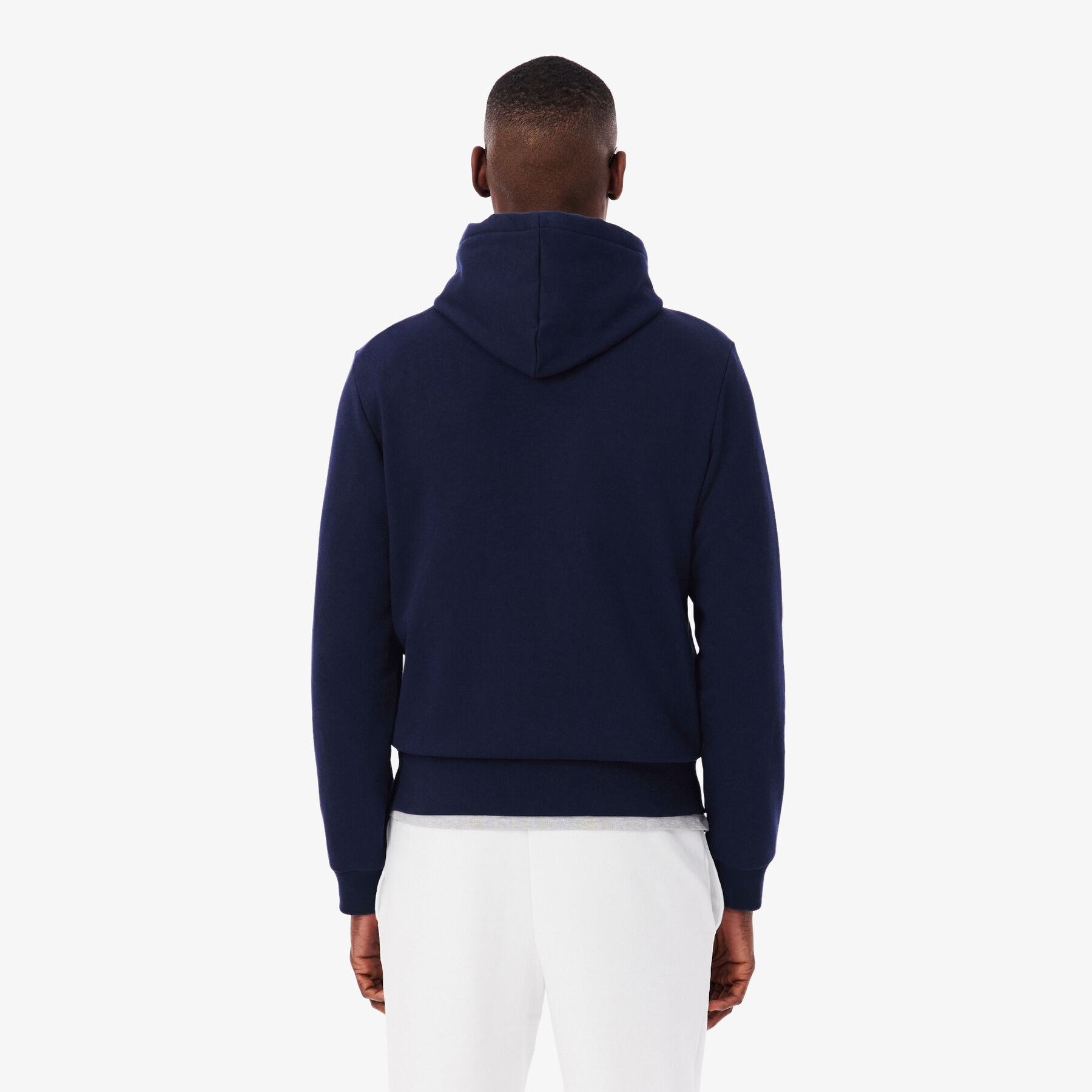 lacoste zip up fleece hoodie