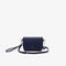 lacoste women s daily classic coated piqu  canvas flap shoulder bag