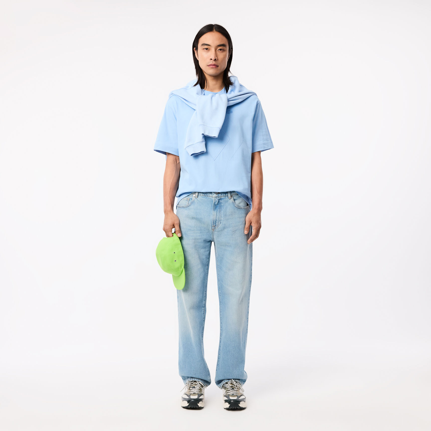 تي شيرت جيرسيه ثقيل الوزن فضفاض